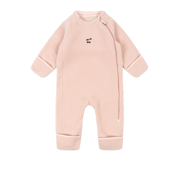 アウタージャンプスーツ ボアフリース 刺繍 防寒 ジップアップ【mh0011711】