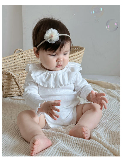 Ruffle Collar Bodysuit フリルカラー 長袖ロンパース【mh0013031】