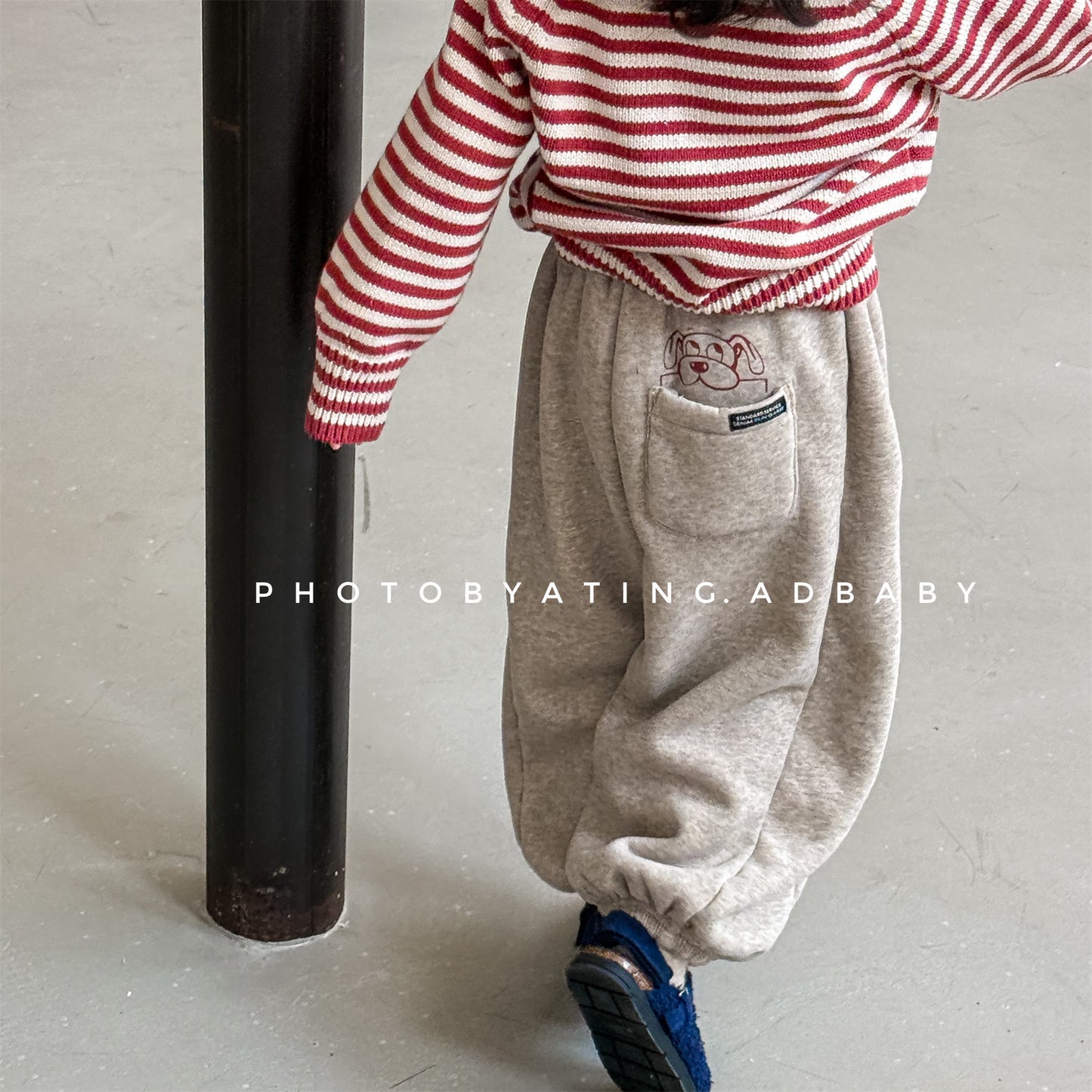 スウェットパンツ 裏ボア ロゴ刺繍 ゆったり ジョガーボトムス【mh0011607】