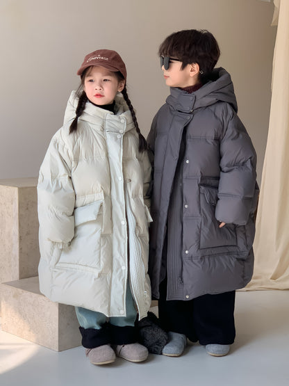 ダウンジャケット ロングコート フーディベンチコート【mh0011653】