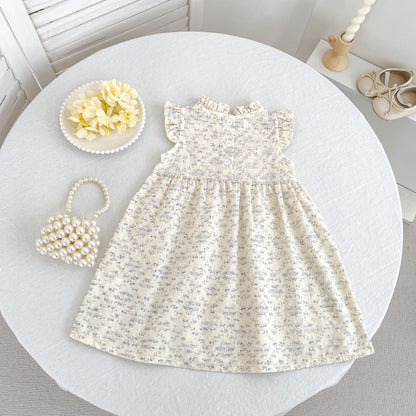 Floral Ruffle Sleeveless Romper Dress フリル ノースリーブロンパース ミモレ丈ワンピース【mh0013157】