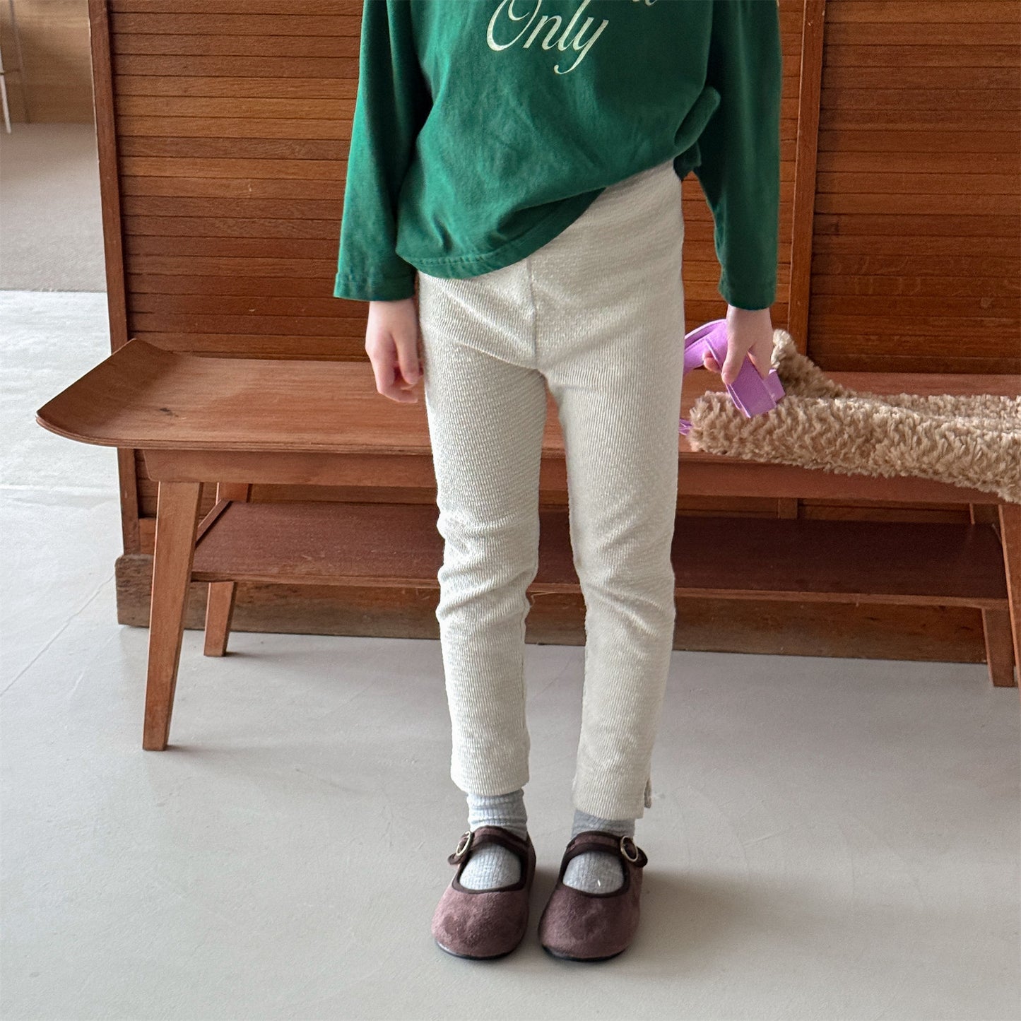 Kids' High-Waist Back Pocket Leggings Pants [mh0014051]