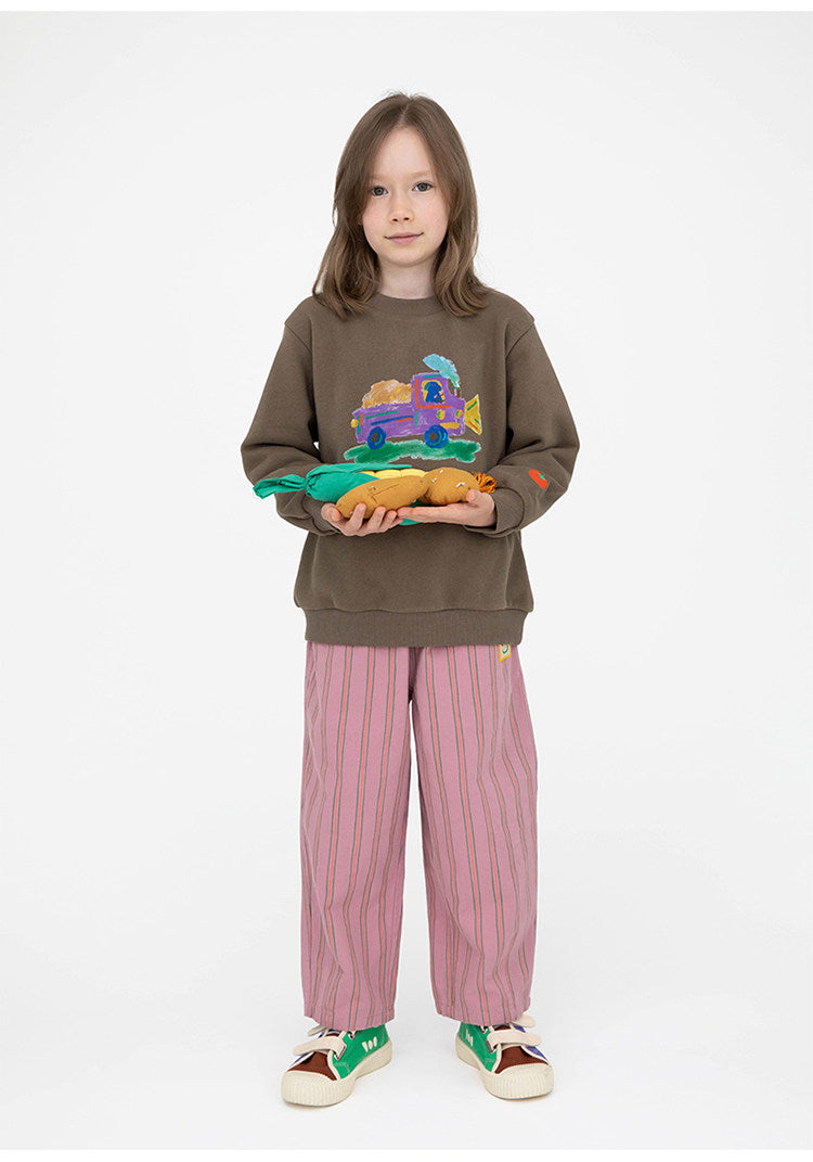 Pantalones cónicos a rayas para niños, estilo casual [mh0014198]