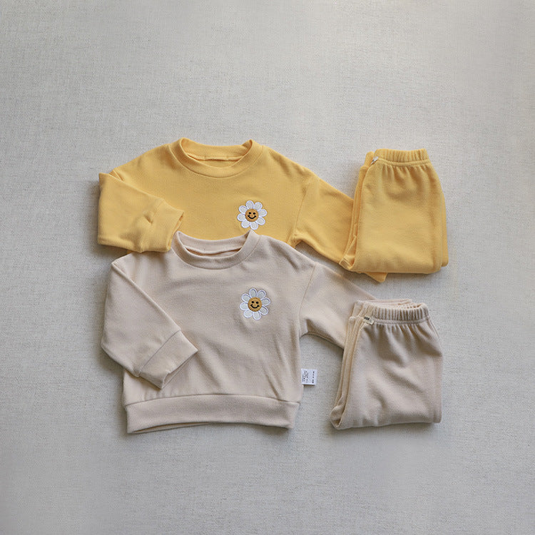 Flower Patch Fleece Sweatshirt Set