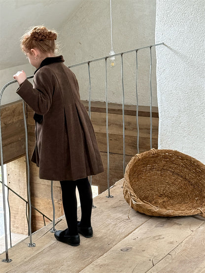 Aラインコート 襟付き ミディ丈 中綿 アウター【mh0011625】