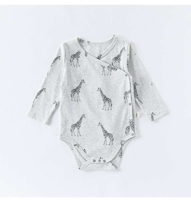 長袖肌着ロンパース/パンツ アニマル/星月プリント ボディスーツ【mh0011724】