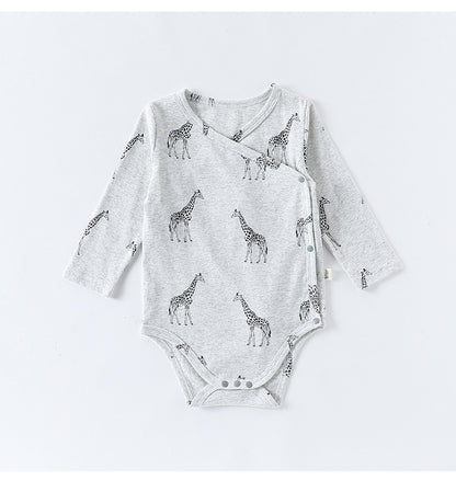 長袖肌着ロンパース/パンツ アニマル/星月プリント ボディスーツ【mh0011724】