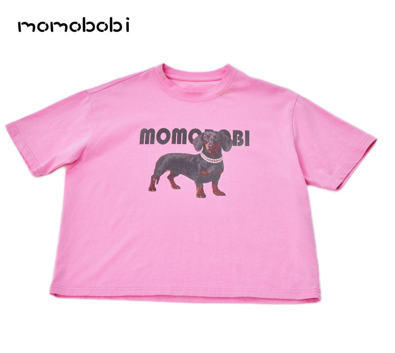 Graphic Dog Tee アニマルプリント 半袖Tシャツ【mh0012993】