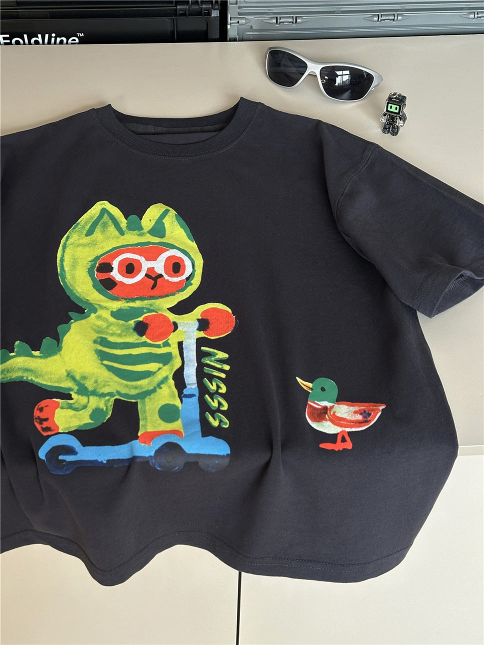 Cartoon Graphic T-shirt 恐竜 アニマル Tシャツ【mh0012947】