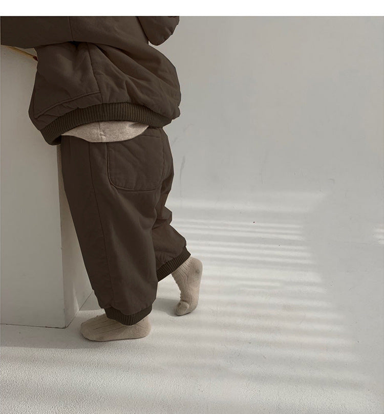 Corduroy Padded Hoodie & Pants Set コーデュロイ 中綿パーカー パンツ【mh0012646】