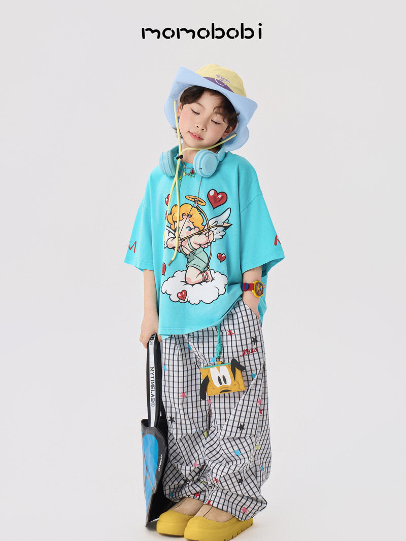 Star Print Stretch Pants カラフルスター ロングルーズパンツ【mh0013004】