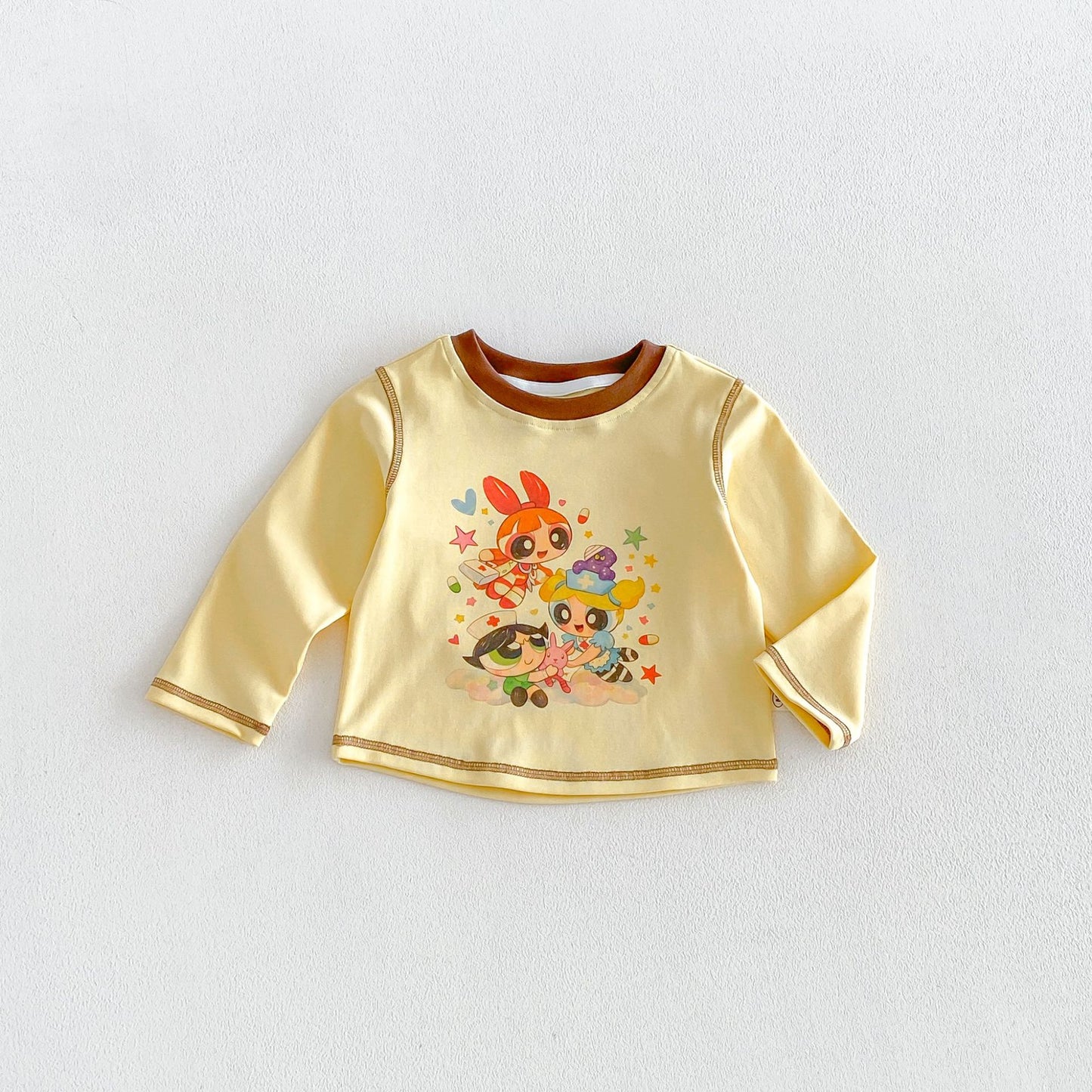 キッズ キャラクター プリント 長袖Tシャツ ワークパンツ【mh0014033】