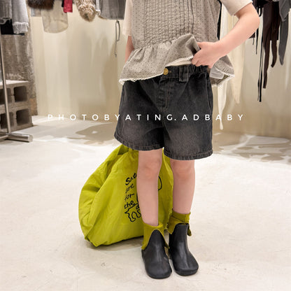 Vintage Washed Denim Shorts ベーシック デニムショートパンツ【mh0013225】