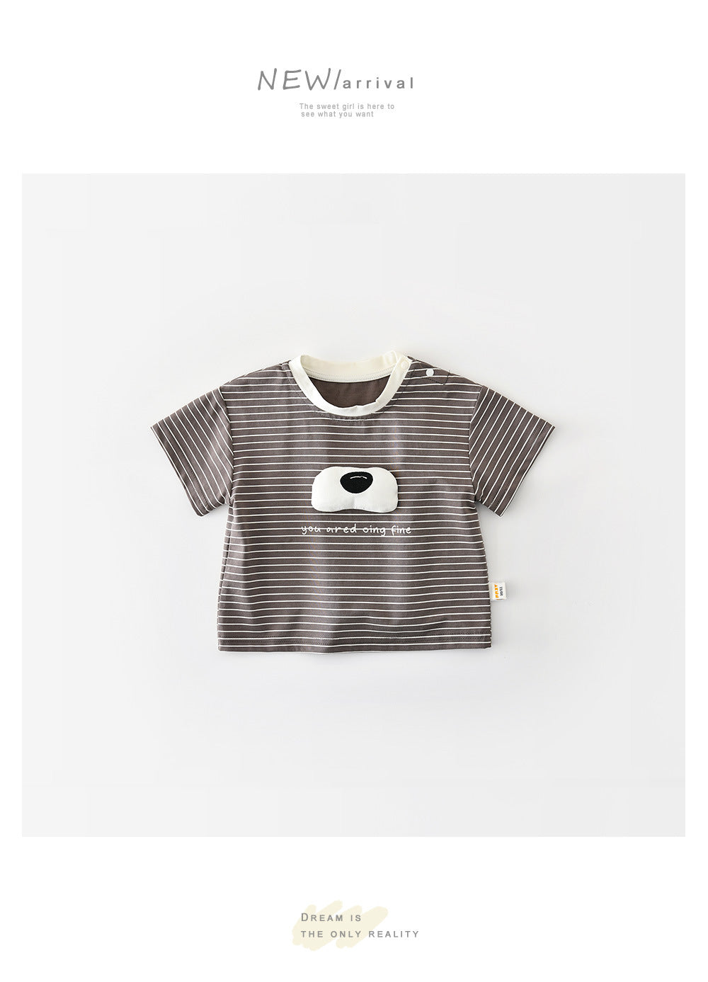 Animal Stripe Tee ボーダー ドッグノーズ 半袖Tシャツ【mh0012863】