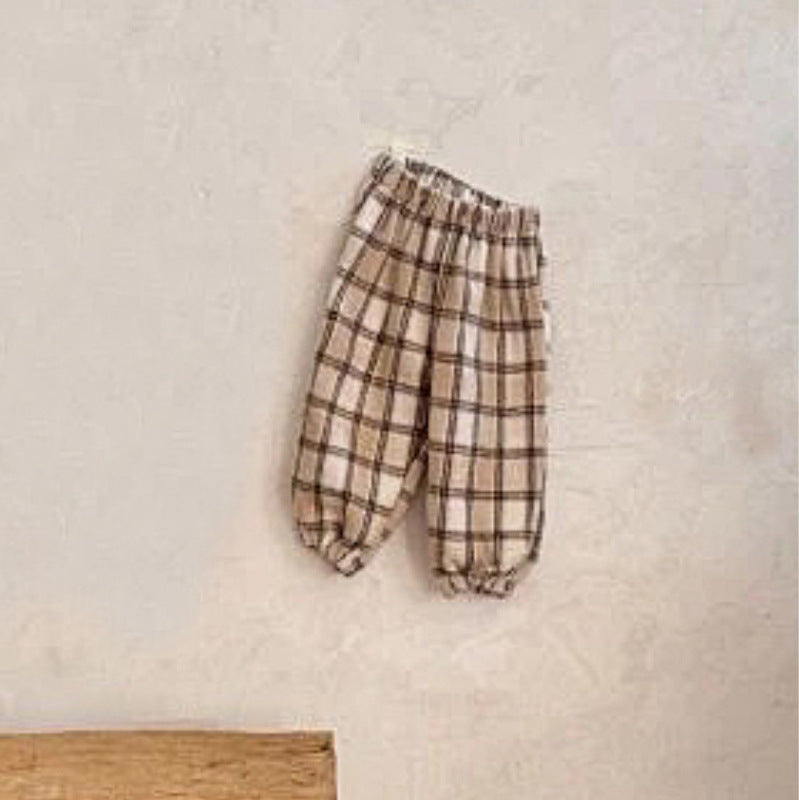 チェックパンツ 裏起毛 ゆったり バルーンシルエット カジュアル ボトムス【mh0011632】