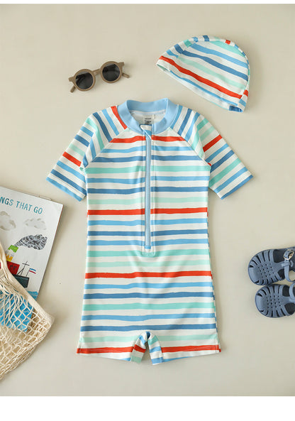 UPF50+ Printed Short Sleeve Swimsuit mh0012589