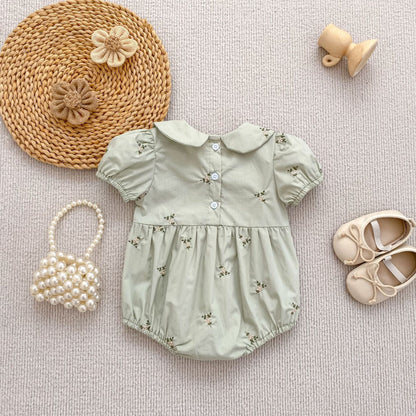 Floral Ruffle Sleeveless Romper フリル ノースリーブ ロンパース【mh0013165】