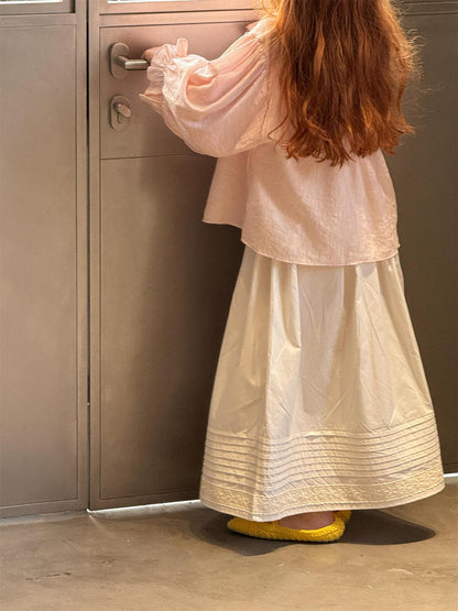 Lace Crew Neck Princess Blouse レース クルーネック ブラウス【mh0012223】