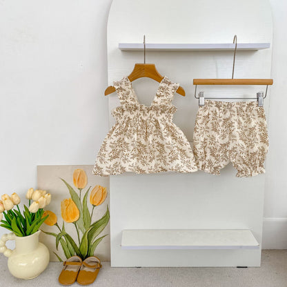 Floral Ruffle Camisole Bloomer フリル キャミソール ブルマ【mh0013159】