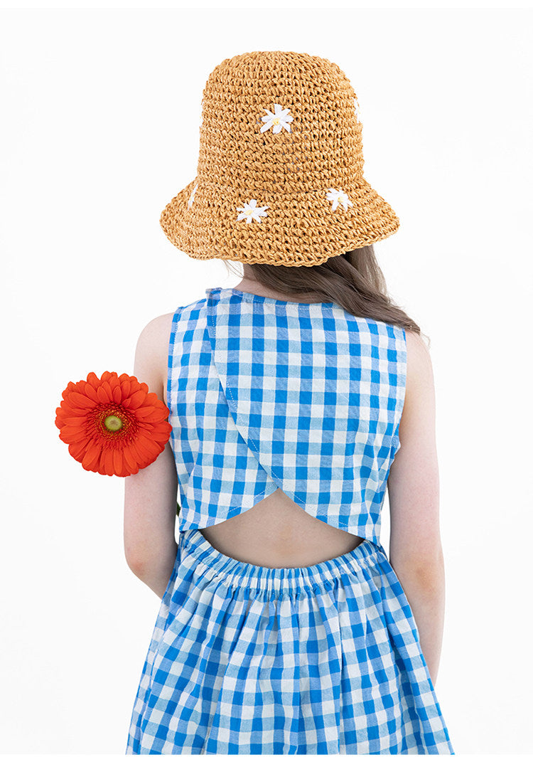 Gingham Plaid Vest Dress チェック ノースリーブワンピース【mh0013212】
