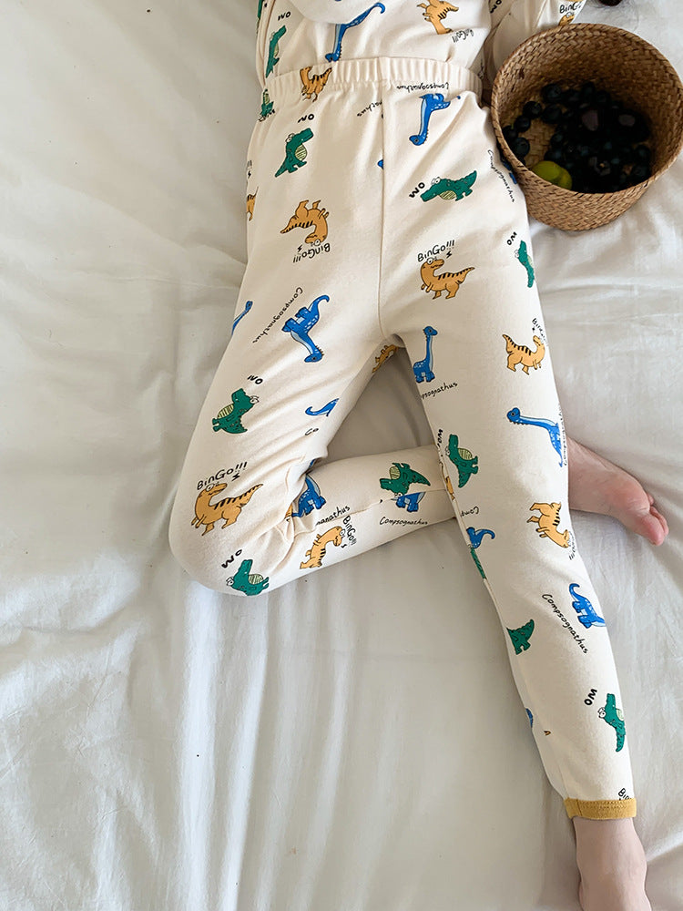 Long Sleeve Printed Pajamas 長袖 プリント パジャマ セット【mh0012243】