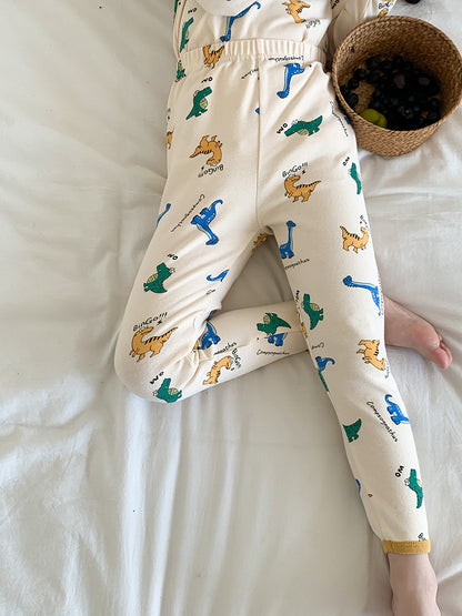 Long Sleeve Printed Pajamas 長袖 プリント パジャマ セット【mh0012243】