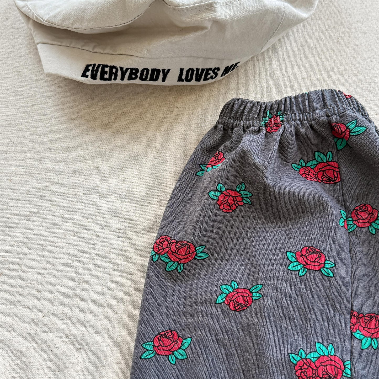 Rose Flower Graphic Cotton Skirt ローズ プリント コットン スカート【mh0012653】