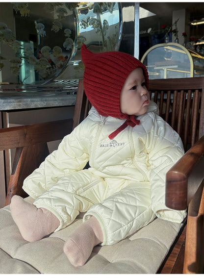 アウタージャンプスーツ 中綿 厚手 フード付 キルティング スキーウェア【mh0011696】