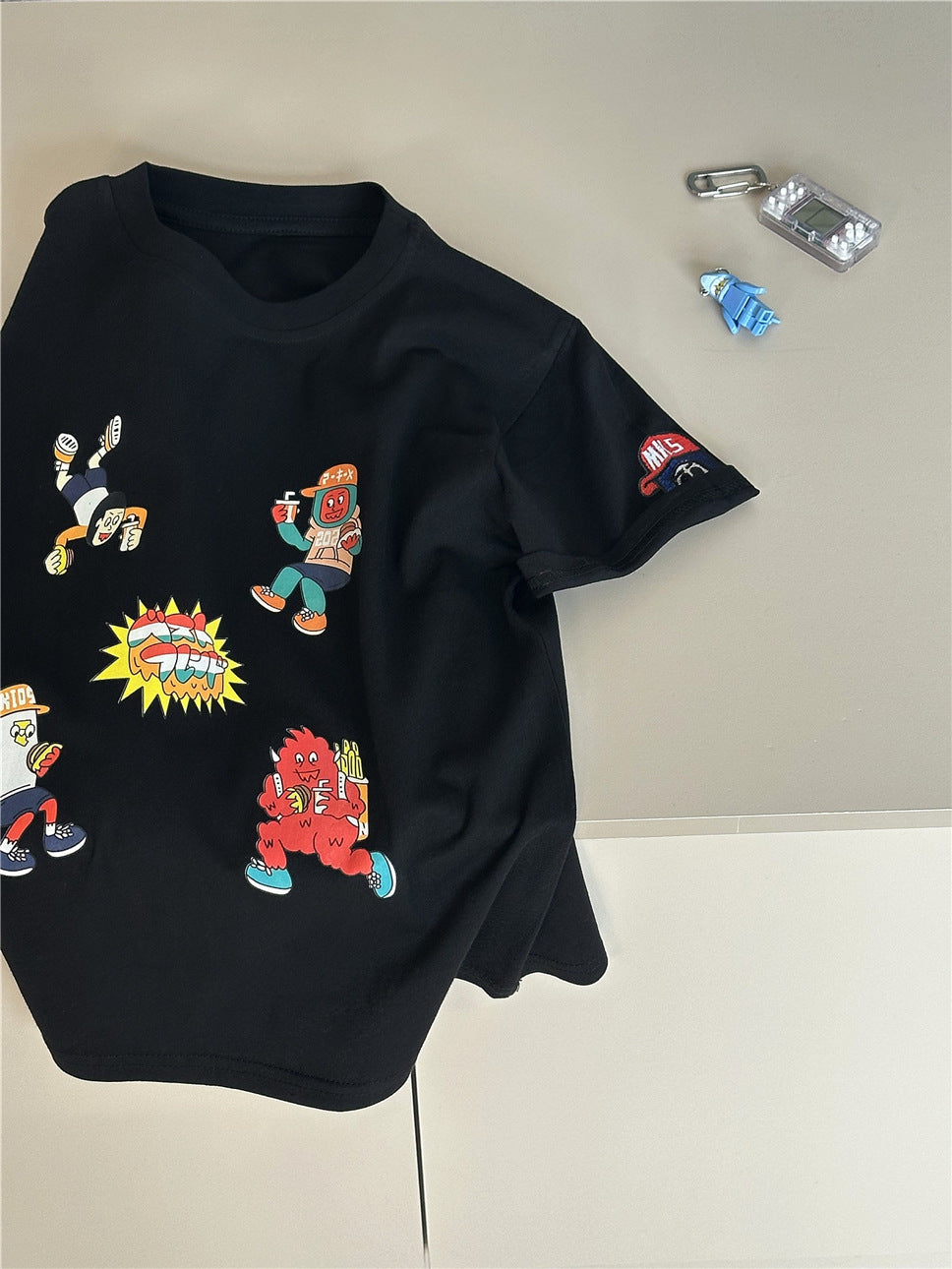 Abstract Character T-shirt キャラクター 半袖Tシャツ【mh0012941】