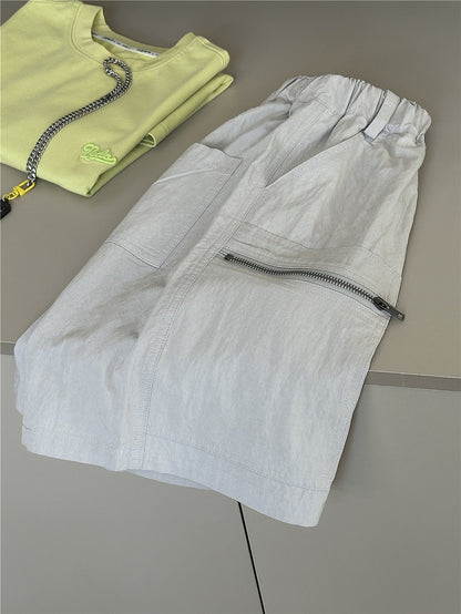 Cooling Zip Shorts 無地 ハーフパンツ【mh0012959】