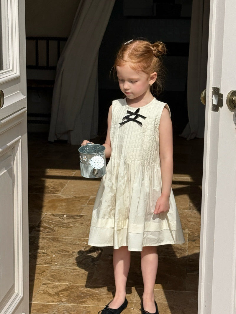 Sleeveless Pleated Princess Dress ピンタック ノースリーブワンピース【mh0013248】