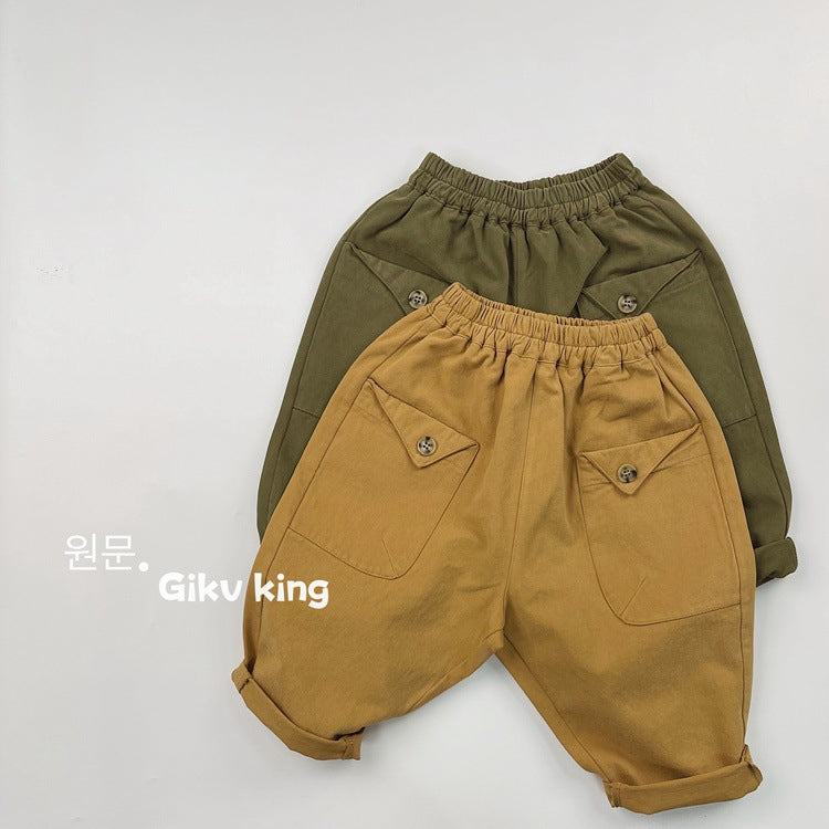 キッズ フラップポケット ルーズ ロングパンツ【mh0014599】
