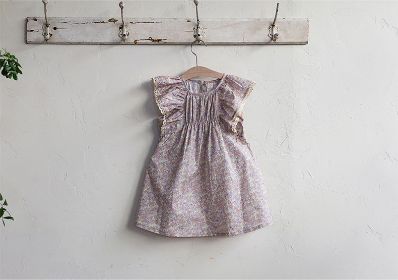 Floral Butterfly Dress 花柄 バタフライスリーブワンピース【mh0012983】