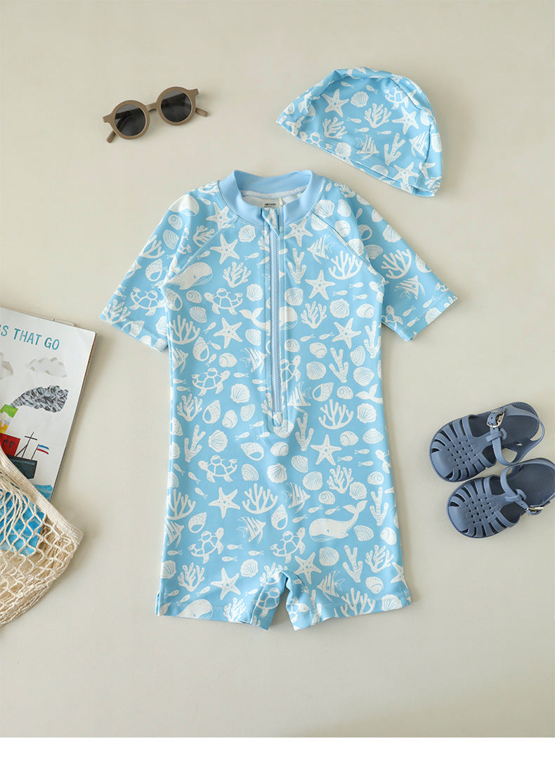 UPF50+ Printed Short Sleeve Swimsuit mh0012589