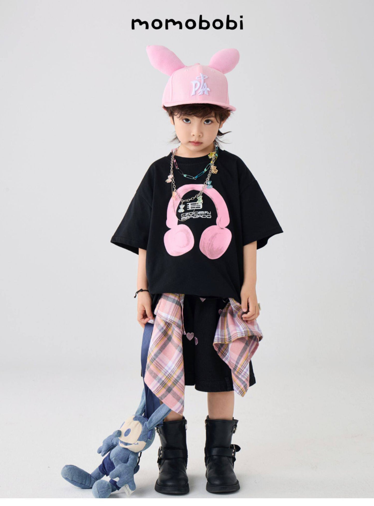 Gummy Bear Multi-Chain Accessory 安全ピン ベア 3連チェーン ネックレス【mh0013009】