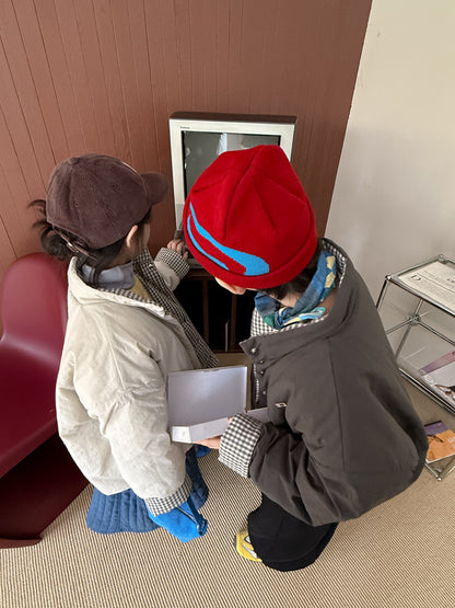 中綿ジャケット キッズ チェック柄 スタンドカラー 厚手 ショート丈 カジュアル アウター【mh0011667】