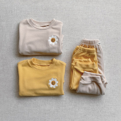 Flower Patch Fleece Sweatshirt Set