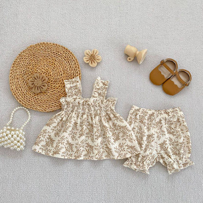 Floral Ruffle Camisole Bloomer フリル キャミソール ブルマ【mh0013159】