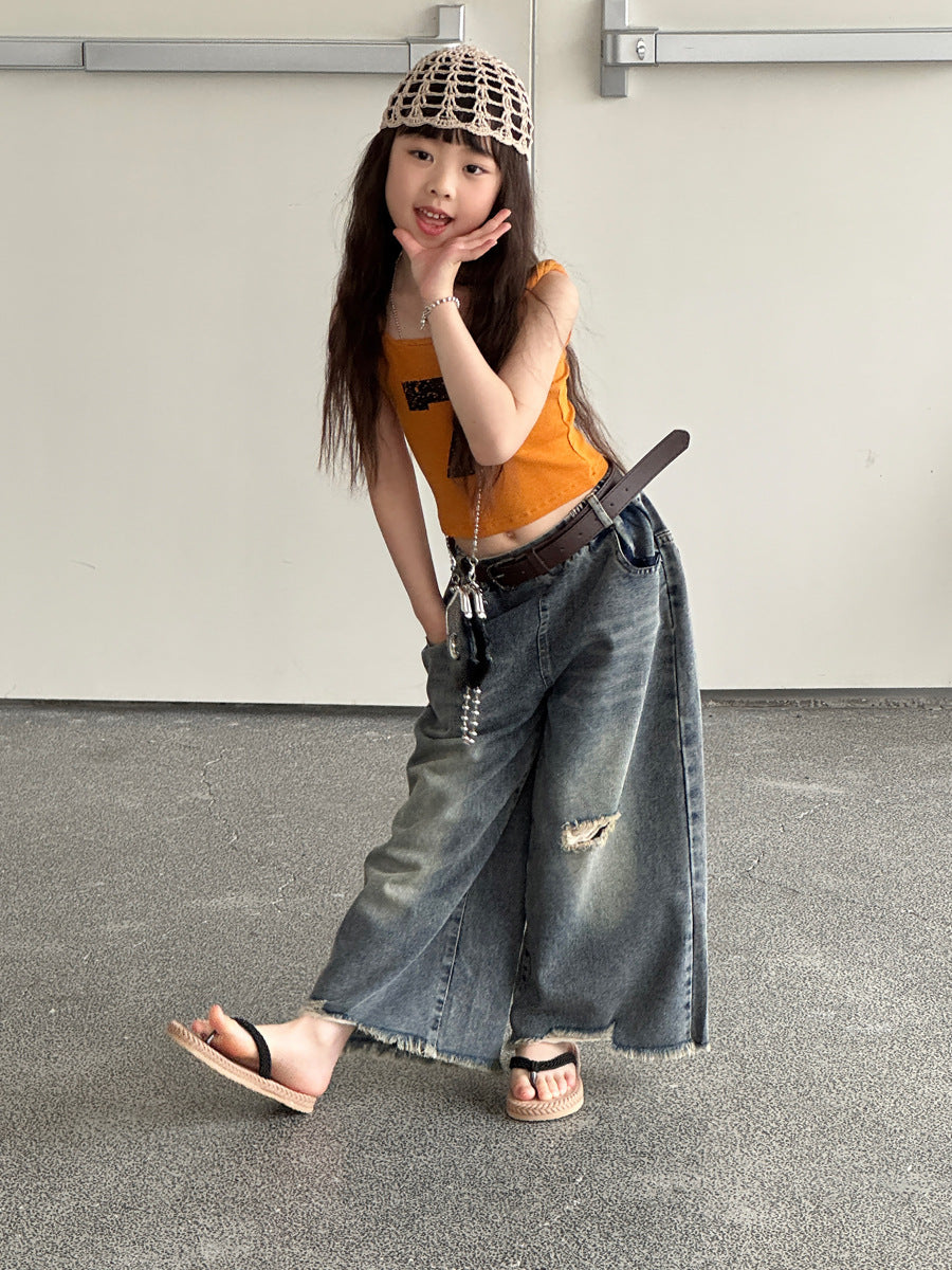 Graphic Print Cami クロップド キャミソール【mh0013065】