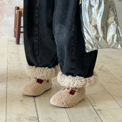 デニムパンツ 裏ボア 裾ボア ドッキング ゆったり ボトムス【mh0011610】