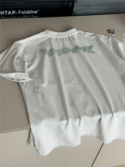 Abstract Art Graphic Tee グラフィックプリント 半袖Tシャツ【mh0012943】