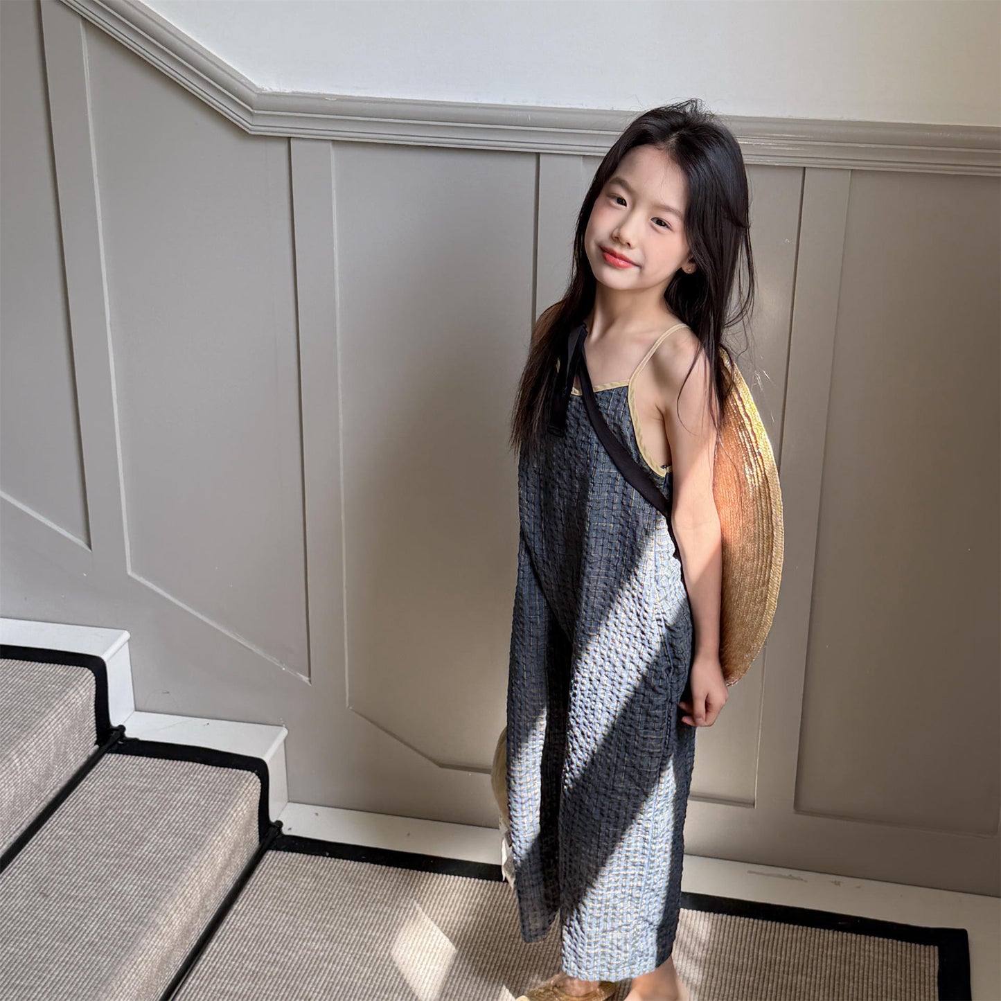 Gingham Check Cami Jumpsuit ギンガムチェック キャミソール オールインワン【mh0012654】