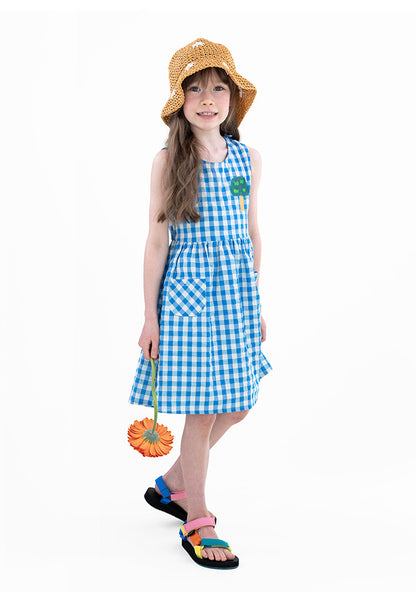 Gingham Plaid Vest Dress チェック ノースリーブワンピース【mh0013212】