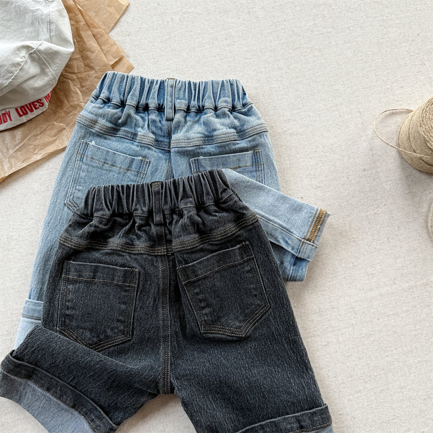 Graphic Denim Shorts ワークデニム ハーフパンツ【mh0013222】