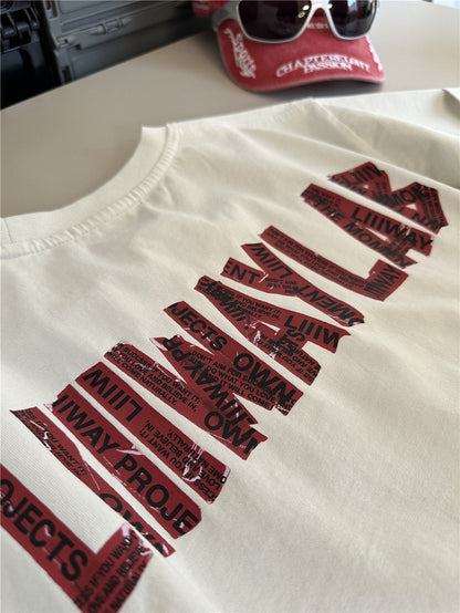 Textured Graphic T-shirt 英字ロゴ 半袖Tシャツ【mh0012940】