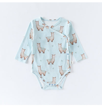 長袖肌着ロンパース/パンツ アニマル/星月プリント ボディスーツ【mh0011724】