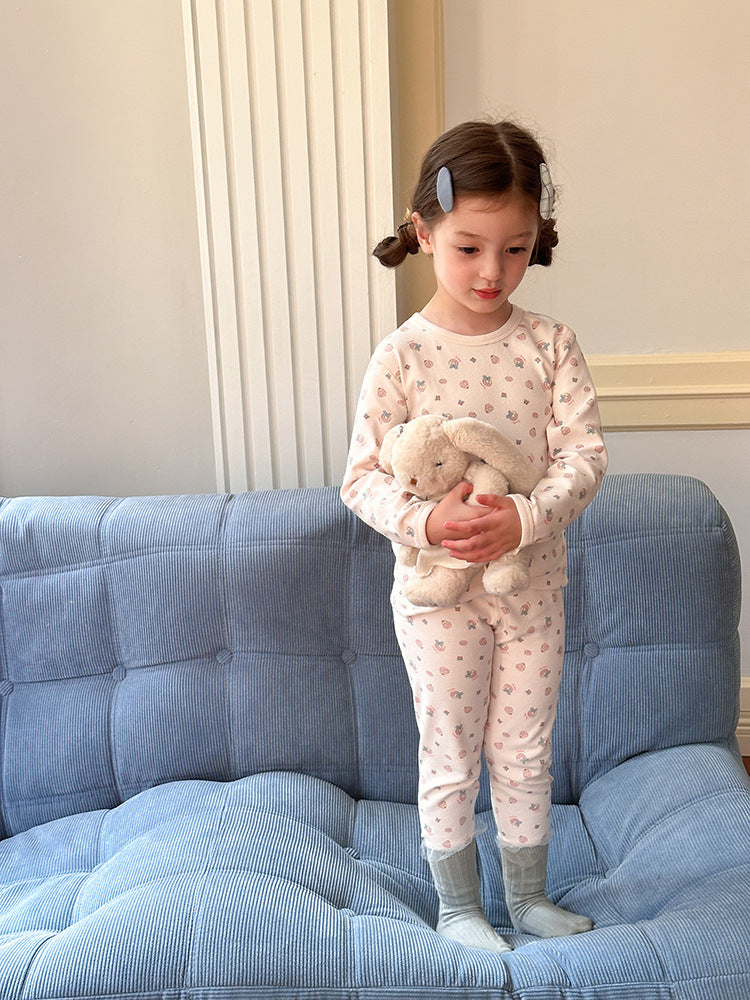 Long Sleeve Printed Pajama Set 長袖 プリント パジャマ セット【mh0012244】