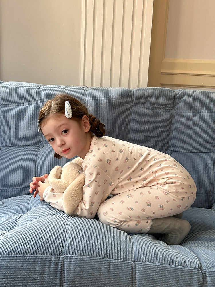 Long Sleeve Printed Pajama Set 長袖 プリント パジャマ セット【mh0012244】