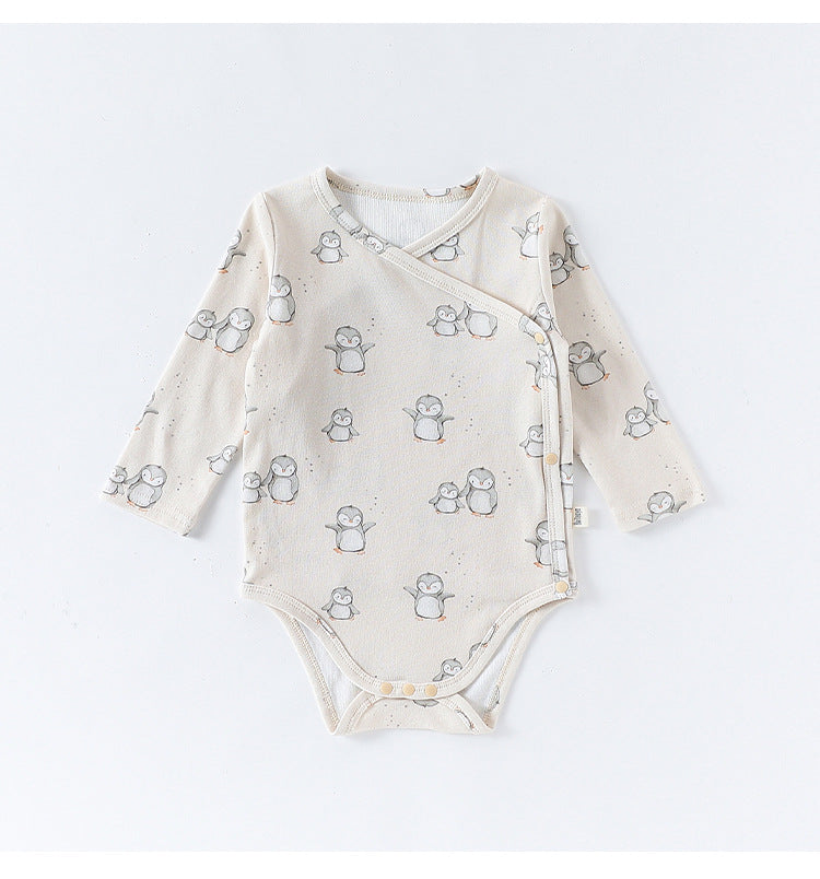 長袖肌着ロンパース/パンツ アニマル/星月プリント ボディスーツ【mh0011724】