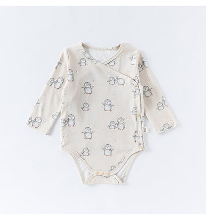 長袖肌着ロンパース/パンツ アニマル/星月プリント ボディスーツ【mh0011724】